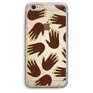 CaseCompany Hands dark: iPhone 6 Plus / 6S Plus Transparant Hoesje
