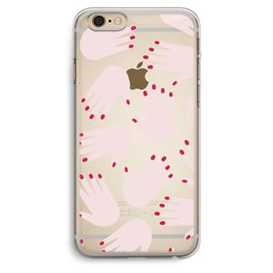 CaseCompany Hands pink: iPhone 6 Plus / 6S Plus Transparant Hoesje