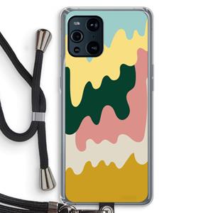 CaseCompany Baar B: Oppo Find X3 Transparant Hoesje met koord