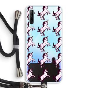 CaseCompany Musketon Unicorn: Huawei P Smart Pro Transparant Hoesje met koord