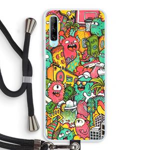 CaseCompany Vexx City: Huawei P Smart Pro Transparant Hoesje met koord