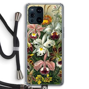 CaseCompany Haeckel Orchidae: Oppo Find X3 Transparant Hoesje met koord