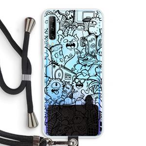 CaseCompany Vexx Black City : Huawei P Smart Pro Transparant Hoesje met koord