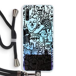 CaseCompany Vexx Black Mixtape: Huawei P Smart Pro Transparant Hoesje met koord