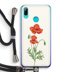 CaseCompany Red poppy: Huawei P Smart (2019) Transparant Hoesje met koord