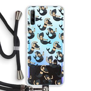 CaseCompany Zeemeermin: Huawei P Smart Pro Transparant Hoesje met koord