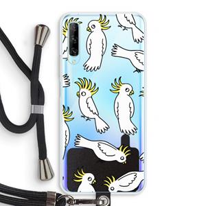 CaseCompany Papegaai: Huawei P Smart Pro Transparant Hoesje met koord