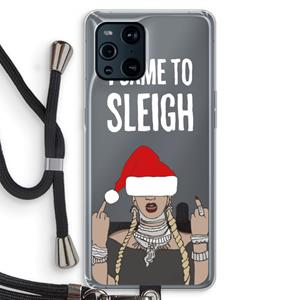 CaseCompany Came To Sleigh: Oppo Find X3 Transparant Hoesje met koord