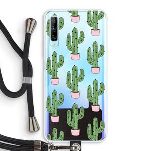 CaseCompany Cactus Lover: Huawei P Smart Pro Transparant Hoesje met koord