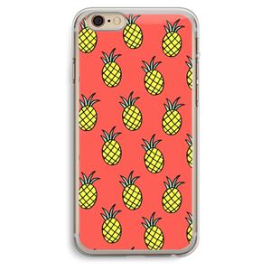 CaseCompany Ananas: iPhone 6 Plus / 6S Plus Transparant Hoesje