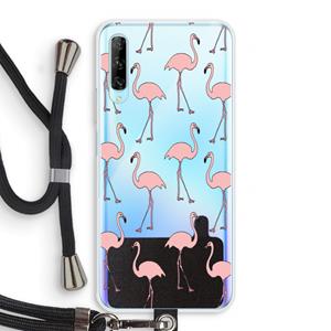 CaseCompany Anything Flamingoes: Huawei P Smart Pro Transparant Hoesje met koord