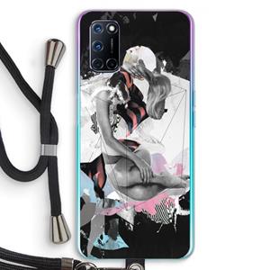 CaseCompany Camouflage de sommeil: Oppo A92 Transparant Hoesje met koord