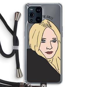 CaseCompany Ashley: Oppo Find X3 Transparant Hoesje met koord