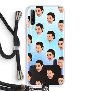 CaseCompany Ugly Cry Call: Huawei P Smart Pro Transparant Hoesje met koord