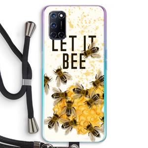 CaseCompany Let it bee: Oppo A92 Transparant Hoesje met koord