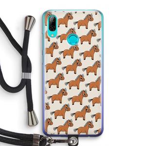 CaseCompany Pony: Huawei P Smart (2019) Transparant Hoesje met koord
