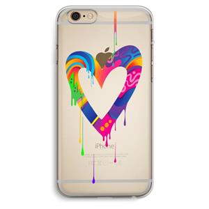 CaseCompany Melts My Heart: iPhone 6 Plus / 6S Plus Transparant Hoesje