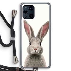 CaseCompany Daisy: Oppo Find X3 Transparant Hoesje met koord