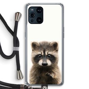 CaseCompany Rocco: Oppo Find X3 Transparant Hoesje met koord