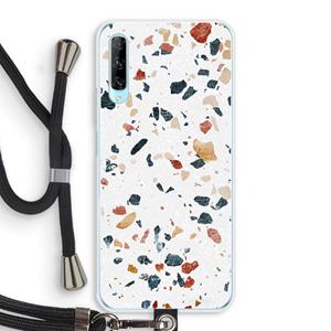 CaseCompany Terrazzo N°4: Huawei P Smart Pro Transparant Hoesje met koord