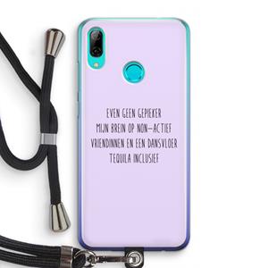CaseCompany Tequila: Huawei P Smart (2019) Transparant Hoesje met koord