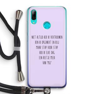 CaseCompany Zelfvertrouwen: Huawei P Smart (2019) Transparant Hoesje met koord