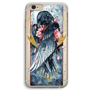 CaseCompany Golden Raven: iPhone 6 Plus / 6S Plus Transparant Hoesje