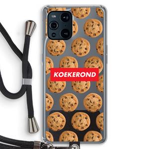 CaseCompany Koekerond: Oppo Find X3 Transparant Hoesje met koord