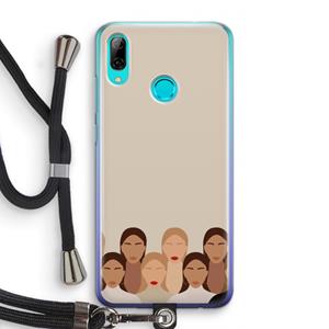 CaseCompany Girls girls girls: Huawei P Smart (2019) Transparant Hoesje met koord