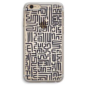 CaseCompany Moroccan Print: iPhone 6 Plus / 6S Plus Transparant Hoesje