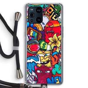 CaseCompany No Rules: Oppo Find X3 Transparant Hoesje met koord
