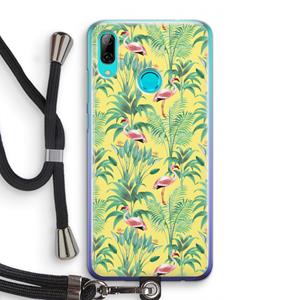 CaseCompany Flamingo party: Huawei P Smart (2019) Transparant Hoesje met koord