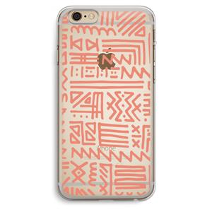 CaseCompany Marrakech Pink: iPhone 6 Plus / 6S Plus Transparant Hoesje