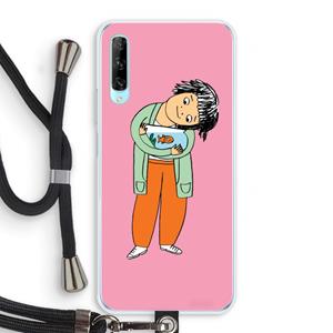 CaseCompany Visknuffel: Huawei P Smart Pro Transparant Hoesje met koord