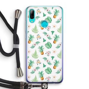 CaseCompany Ananas bladeren: Huawei P Smart (2019) Transparant Hoesje met koord