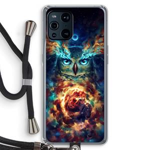 CaseCompany Aurowla: Oppo Find X3 Transparant Hoesje met koord