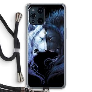 CaseCompany Brotherhood: Oppo Find X3 Transparant Hoesje met koord
