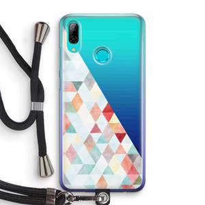 CaseCompany Gekleurde driehoekjes pastel: Huawei P Smart (2019) Transparant Hoesje met koord