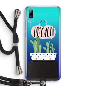 CaseCompany I love cacti: Huawei P Smart (2019) Transparant Hoesje met koord