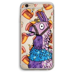 CaseCompany Loot Burger: iPhone 6 Plus / 6S Plus Transparant Hoesje