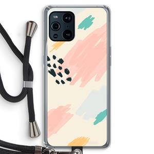 CaseCompany Sunday Chillings: Oppo Find X3 Transparant Hoesje met koord
