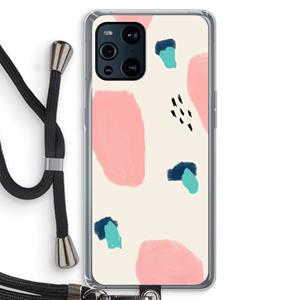 CaseCompany Monday Surprise: Oppo Find X3 Transparant Hoesje met koord