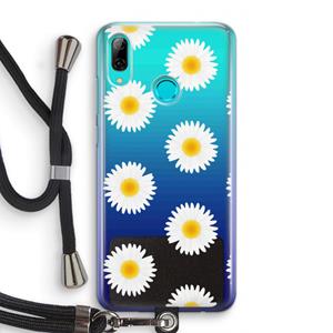 CaseCompany Margrietjes: Huawei P Smart (2019) Transparant Hoesje met koord