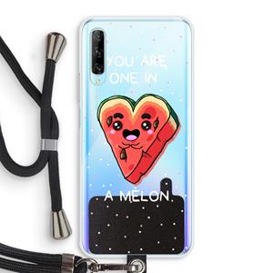 CaseCompany One In A Melon: Huawei P Smart Pro Transparant Hoesje met koord