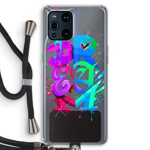 CaseCompany Dream: Oppo Find X3 Transparant Hoesje met koord