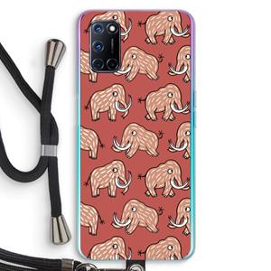 CaseCompany Mammoet: Oppo A92 Transparant Hoesje met koord