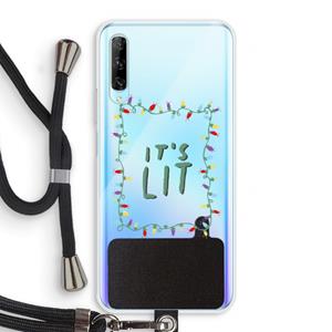 CaseCompany It's Lit: Huawei P Smart Pro Transparant Hoesje met koord