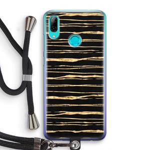 CaseCompany Gouden strepen: Huawei P Smart (2019) Transparant Hoesje met koord