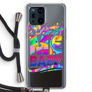 CaseCompany Touch Me: Oppo Find X3 Transparant Hoesje met koord