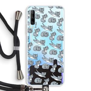 CaseCompany Poezen: Huawei P Smart Pro Transparant Hoesje met koord